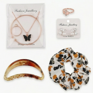 Luxury 5-Pc Accessory Gift Box: Jewellery & Hair Essentials Set