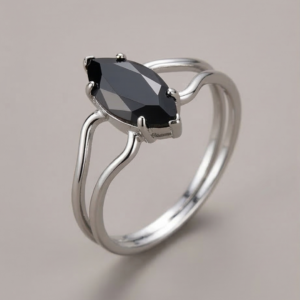 Midnight Black Stone Ring