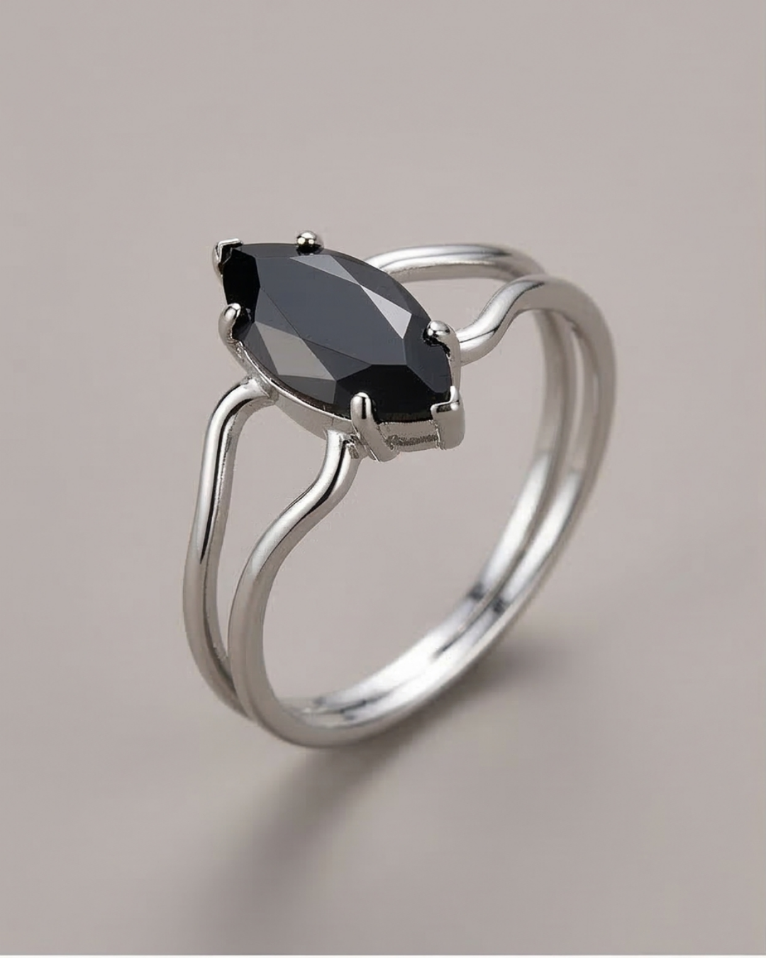 Midnight Black Stone Ring