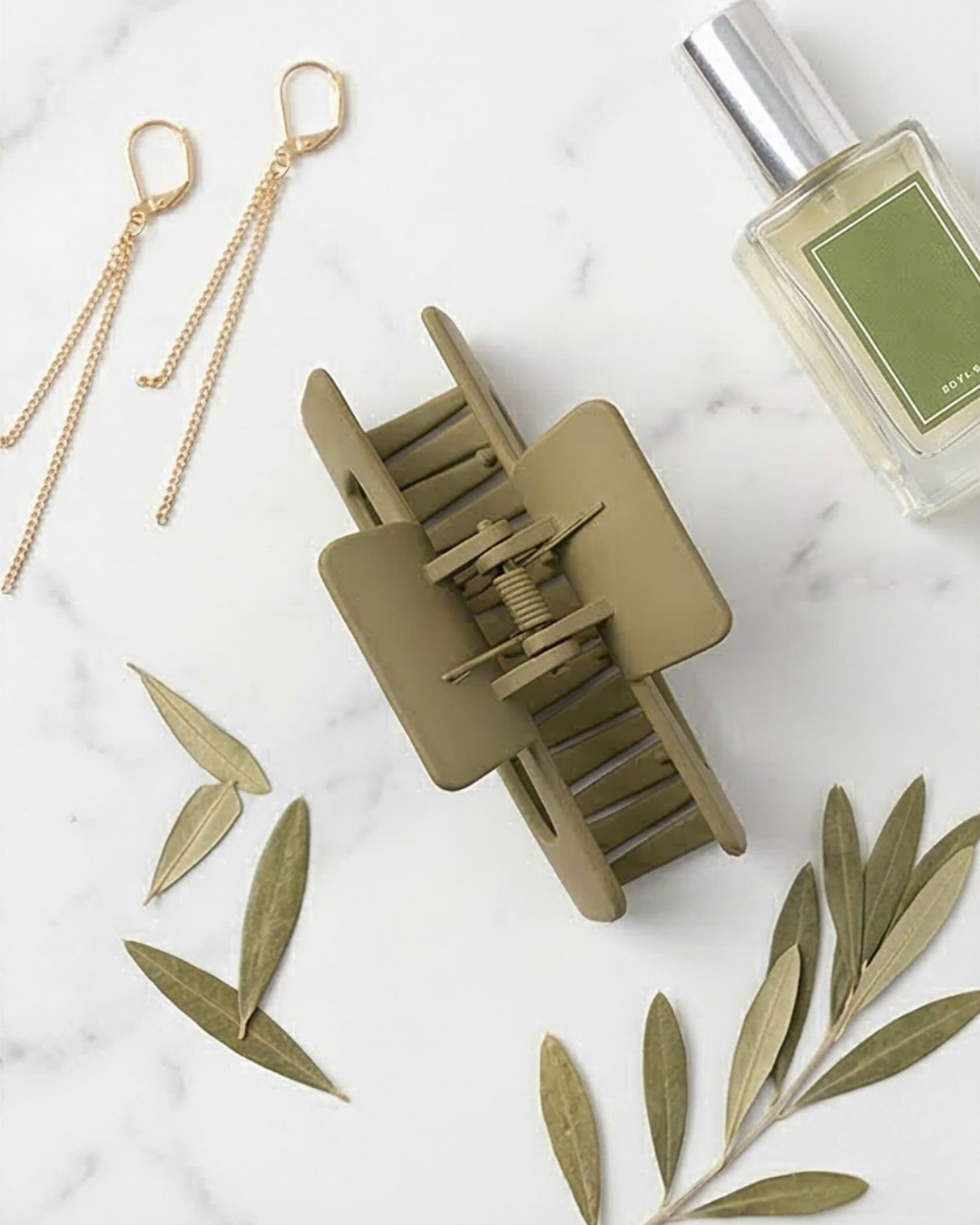 Large Matte Rectangular Clip for Hair - Image 2