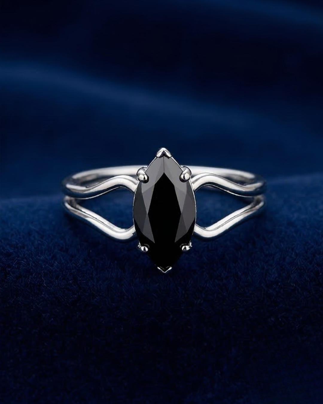 Midnight Black Stone Ring - Image 4