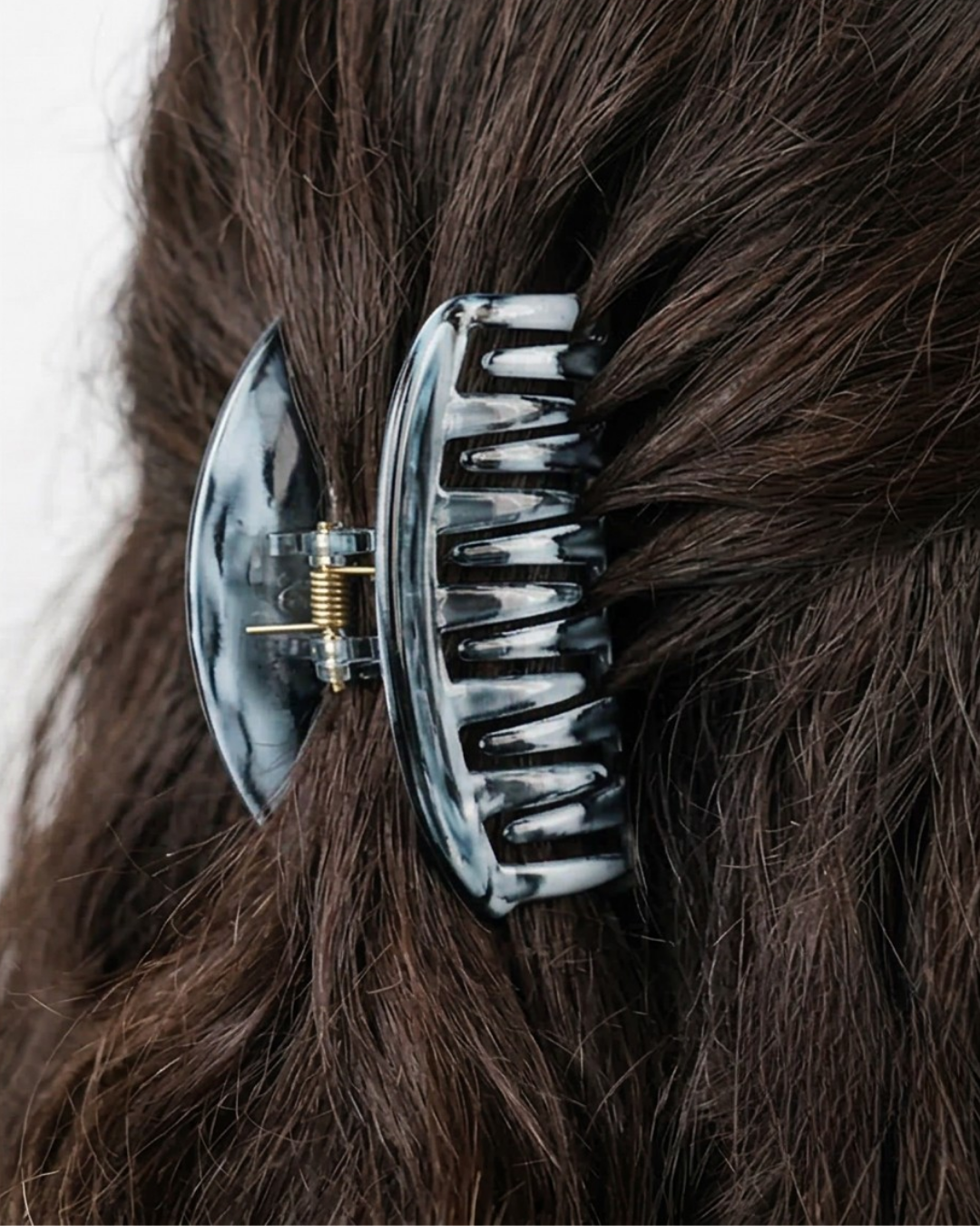 Transparent Half-Moon Crescent Hair Clip - Image 5