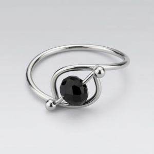 Black Crystal Orbit Bypass Ring