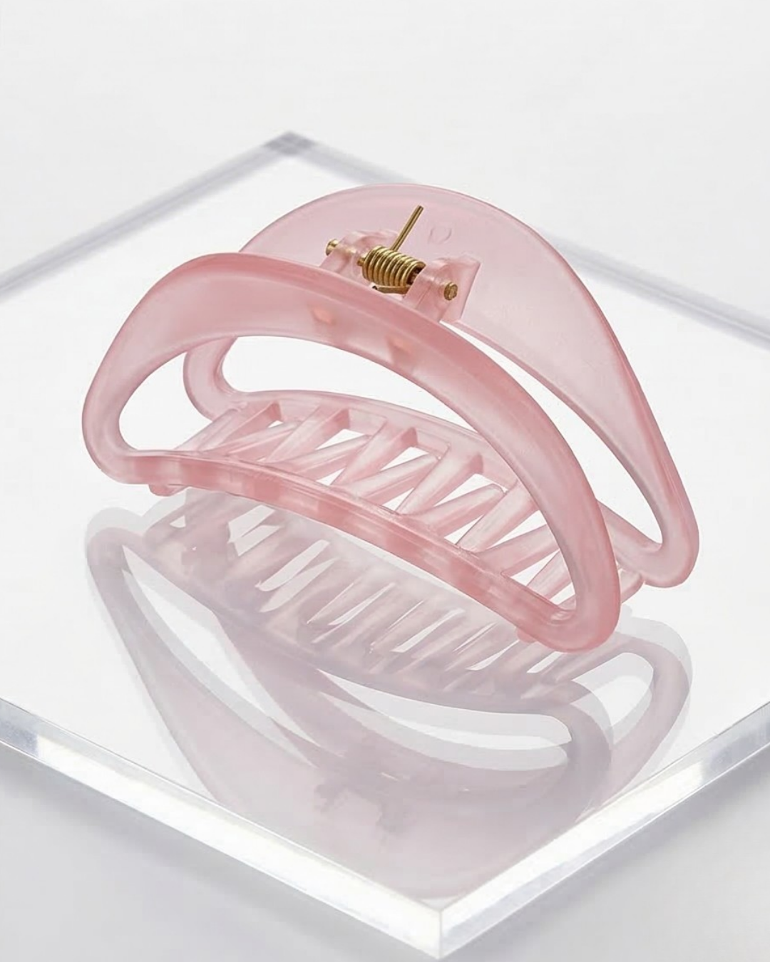 Transparent Half-Moon Crescent Hair Clip - Image 7