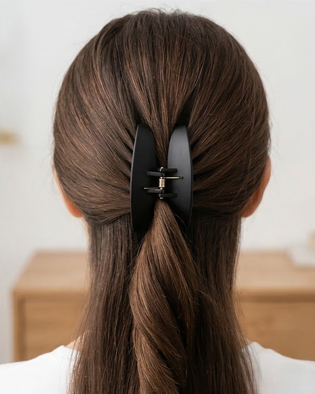 Transparent Half-Moon Crescent Hair Clip - Image 6