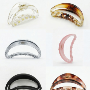 Transparent Half-Moon Crescent Hair Clip