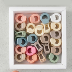 Mini Matte Circular Hollow Claw Clips Set