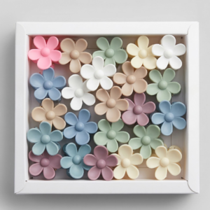 Mini Matte Daisy Flower Claw Clips Set